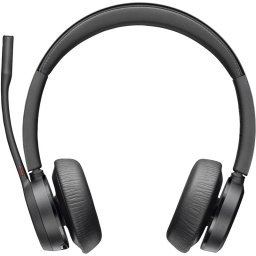 Poly Voyager 4320 UC Auriculares Inalámbricos con Soporte Negros
