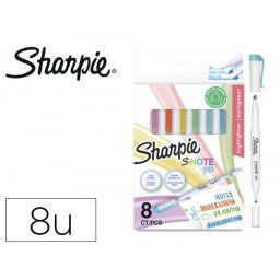 Rotulador sharpie s-note duo asst blister de 8 unidades colores surtidos