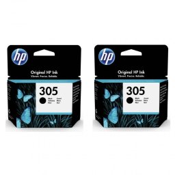 Cartucho de Tinta Original Pack 2x HP 305 Negro