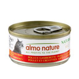 Almo Nature comida húmeda para gatos 24 x 70 g - Pack Ahorro - Pollo y gambas