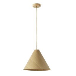 Lampara Cogante Nordica Madera Laminada Cono Natural Axast