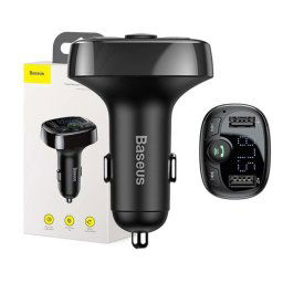 Baseus Transmisor FM Bluetoth/MP3 y Cargador de Coche 2x USB 3.4A Negro