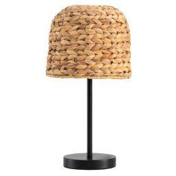 Lampara de pie para Mesa Tejido de Abaca Natural Forja Atrax