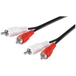 Goobay Cable de Audio 2xRCA Macho/Macho 50cm Negro