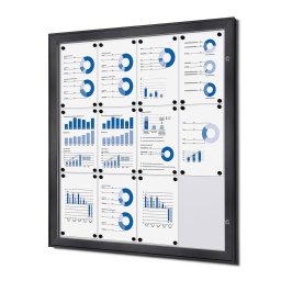 Vitrina de color antracita para 12 DIN A4