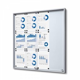 Vitrina correderas de cristal templado para 12 DIN A4 fondo magnético