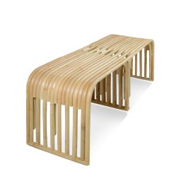 Banco Rattan Natural Diseño Moderno Serie Arcosk