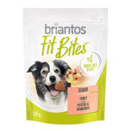 Briantos FitBites Senior snacks con pavo, patatas y arándanos para perros - Pack % - 3 x 150 g