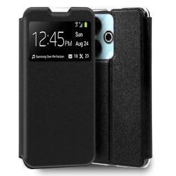 Cool Funda Flip Cover Liso Negro para Xiaomi Redmi 13 / Poco M6