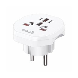 Cool Adaptador de Enchufe Universal Internacional World to Europe Blanco