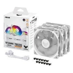 ASUS TUF Gaming TR120 ARGB Reverse Fan Triple Pack Ventilador Suplementario 120mm Blanco