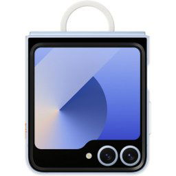 Samsung Clear Gadget Case Funda Transparente con Anillo para Galaxy Z Flip6