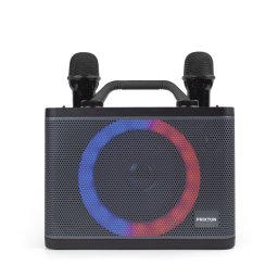 Prixton Partygo Karaoke Portátil RGB con 2 Micrófonos Bluetooth Luz Led
