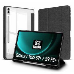 Sublim Clear Shock Case Funda Negra para Samsung Galaxy Tab S9+/S9 FE+ 12.4