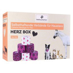 Tiritas adhesivas PAWS & PATCH - Caja corazón, 6 rollos