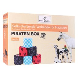 Tiritas adhesivas PAWS & PATCH - Caja pirata, 6 rollos