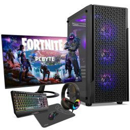 PCBYTE Fractal Pc Intel Core i5-11400F/32GB/1TB SSD/GTX 1650 + Monitor 24" FullHD + Combo Gaming