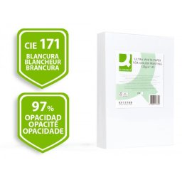 Papel fotocopiadora q-connect ultra white din a3 120 gramos paquete de 250 hojas