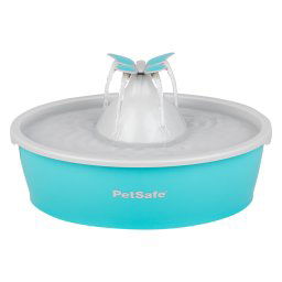 Bebedero fuente Drinkwell Butterfly de PetSafe - 1,5 litros - azul y blanca
