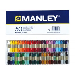 Lapices cera manley caja de 50 unidades colores surtidos