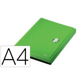 Carpeta leitz recycle clasificador fuelle polipropileno 5+1 compartimentos din a4 verde