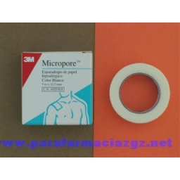 ESPARADRAPO MICROPORE PAPEL 5 M X 1.25CM 410530 ESPARADRAPO HIPOALERGICO - MICROPORE (PAPEL BLANCO 5 M X 1,25 CM )