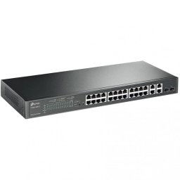 TP-Link T1500-28PCT Switch 24 Puertos PoE + 4 Puertos Gigabit Negro