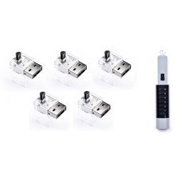 Smart Keeper Pack 5 Fijaciones de Cable Ethernet en Puerto + Llave Seguridad Negro
