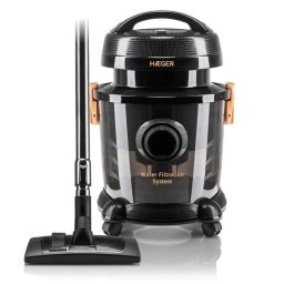 Haeger VC-12W.044A AquaClean Aspiradora de Suelo para Seco/Húmedo 1200W Negra