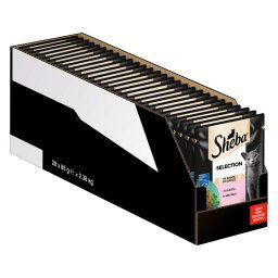 Sheba Variety Fresh en bolsitas para gatos 28 x 85 g - Selección en salsa con salmón