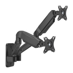 Aisens Soporte de Pared Pro Contrapeso Giratorio e Inclinable para Monitor/TV 2 Brazos 9Kg 17-32" Negro