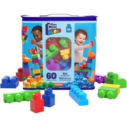 Mega Bloks Bolsa de Construcción Deluxe 60 piezas Azul