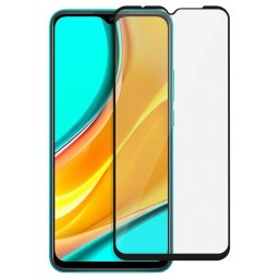 Avizar Protector Cristal Templado Negro para Xiaomi Redmi 9