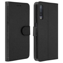 Avizar Funda Cartera Negra para Samsung Galaxy A7 2018