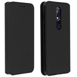 Avizar Funda Billetera Negra para Nokia 7.1