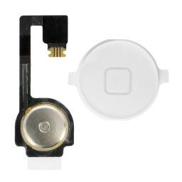 Avizar Botón Home blanco de repuesto con banda de conexión para iPhone 4