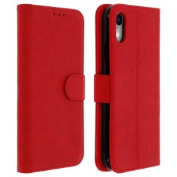 Avizar Funda Tipo Cartera Roja para Apple iPhone XR