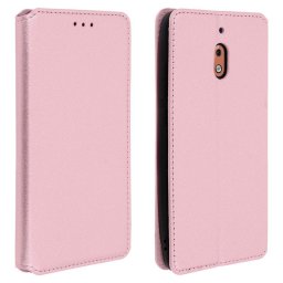 Avizar Funda Libro Cartera con Soporte Oro Rosa para Nokia 2.1