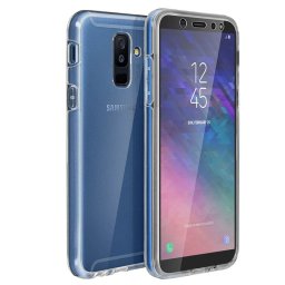 Avizar Fundas Protectora de Silicona y Policarbonato Protección 360º Color Champán para Samsung Galaxy A6 Plus