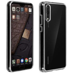 Avizar Funda Protectora de Silicona Bordes Reforzados Transparente para Huawei P20