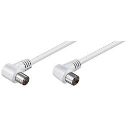 Goobay Cable Coaxial Antena Acodado 2.5m Blanco