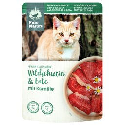 Pure Nature Cat Adult 12 x 85 g - Jabalí y Pato