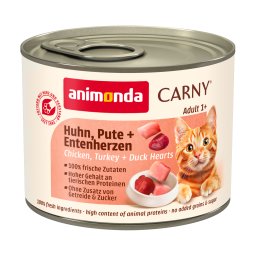 animonda Carny Adult 24 x 200 g - Pack Ahorro - Pollo, pavo y corazones de pato