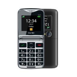Bea·fon Fold 10 Teléfono Móvil Senior Plegable 2.4" con Botón SOS Negro