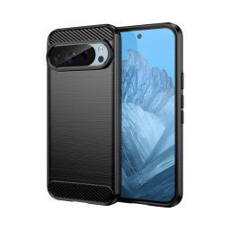 Max Power Digital Funda Fibra de Carbono para Google Pixel 9 Carcasa Antigolpes Silicona Negra