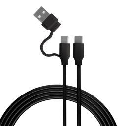 FR-TEC Cable USB-C/USB-A para PS5 Negro