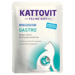 Kattovit Gastro en sobres - Pack % - 24 x 85 g - Pato y arroz