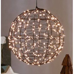 Lampara de Bola Negra Leds 30 cm Diametro Serie Aeden