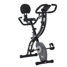 Homcom Bicicleta Estática Plegable Negra/Gris