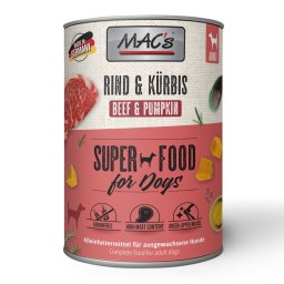 MAC's Adult Superalimentos 24 x 400 g - Pack Ahorro - Vacuno y calabaza